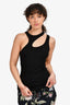 Agolde Black Cotton Ribbed Tank Top Size S