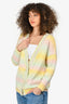 Olivia Rubin Yellow/Pink Tie Dye Pearl Buttoned Cardigan Size XS