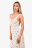 Faithfull The Brand White Yellow Rose Midi Dress Size 4