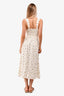Faithfull The Brand White Yellow Rose Midi Dress Size 4