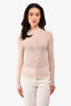 Lamarque Beige Mesh Crystal Top Size XS