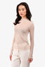 Lamarque Beige Mesh Crystal Top Size XS