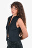 Faithfull The Brand Black Linen Vest Size 4