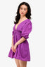 Faithfull The Brand Purple Cotton Mini Dress Size 2