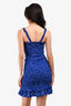 Faithfull The Brand Blue Rouched Mini Dress Size 4