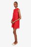 Dolce & Gabbana Red Lace Sleeveless Dress Size 42