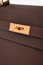 Hermès 2018 Dark Brown Togo Leather Retourne Kelly 28 with Strap