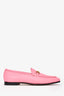 Gucci Pink Leather Horsebit Loafers Size 39