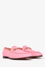 Gucci Pink Leather Horsebit Loafers Size 39