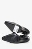 Saint Laurent Black Croc Embossed Chain Detail Heels Size 36.5
