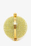 Marzook Green/Gold Crystal Orb Evening Bag
