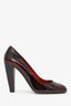 Miu Miu Burgundy Patent Leather Heels Size 38.5