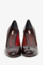 Miu Miu Burgundy Patent Leather Heels Size 38.5