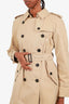 Burberry London Biege Short Trench Coat Size 8
