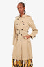 Burberry London Biege Short Trench Coat Size 8