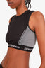 Paco Rabbane Black/White Logo Crop Top Size M