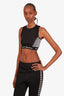 Paco Rabbane Black/White Logo Crop Top Size M