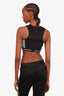 Paco Rabbane Black/White Logo Crop Top Size M