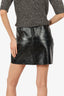 Courreges Black Vinyl Mini Skirt Size 40