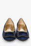 Roger Vivier Blue Suede Buckle Ballet Flats Size 36