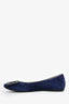 Roger Vivier Blue Suede Buckle Ballet Flats Size 36