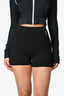 Jacquemus Black Ribbed Knit Le Short Pralu Logo Charm Shorts Size 36