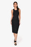 Miaou Black Open Back Detail Midi Dress Size M