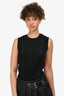 Pre-Loved Chanel™ Black Cotton Ribbed Sleeveless Top Size 42
