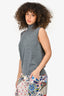 Hermes Grey Cashmere Mockneck Sleeveless Top Size 44