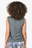 Hermes Grey Cashmere Mockneck Sleeveless Top Size 44