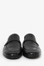 Brunello Cucinelli Black Leather Bead Detail Slip On Loafers Size 40