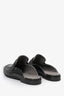 Brunello Cucinelli Black Leather Bead Detail Slip On Loafers Size 40