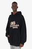 Balenciaga 2022 Black Logo Distressed Hoodie Size L