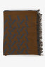 Hermès Blue/Brown Horse Print Cashmere Silk Blend Scarf