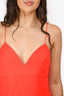 Christian Dior Orange Sleeveless Asymmetrical Dress Size 8