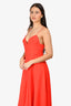 Christian Dior Orange Sleeveless Asymmetrical Dress Size 8