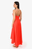 Christian Dior Orange Sleeveless Asymmetrical Dress Size 8