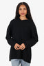 Christian Dior Black Cashmere Blend J'adior 8 Hooded Sweater Size 6