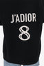 Christian Dior Black Cashmere Blend J'adior 8 Hooded Sweater Size 6