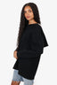 Christian Dior Black Cashmere Blend J'adior 8 Hooded Sweater Size 6