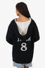 Christian Dior Black Cashmere Blend J'adior 8 Hooded Sweater Size 6