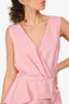 Christian Dior Pink Sleeveless V-Neck Midi Dress Size 8