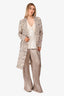Christian Dior Blush/Black Embroidered Sheer Blazer Dress Size 6