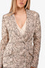 Christian Dior Blush/Black Embroidered Sheer Blazer Dress Size 6