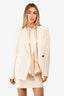 Brunello Cucinelli White Single Breasted Blazer Size 42