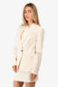 Brunello Cucinelli White Single Breasted Blazer Size 42