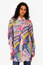 Pre-Loved Chanel™ Purple Multicolour Printed Silk Shirt Size 40