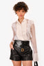 Givenchy White Silk Lace Detailed Blouse (As Is) Est. Size S