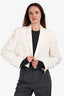 Brunello Cucinelli White Cropped Blazer Size 42