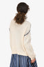 Loro Piana Cream/Black Cotton Silk Blend Sweater Size S